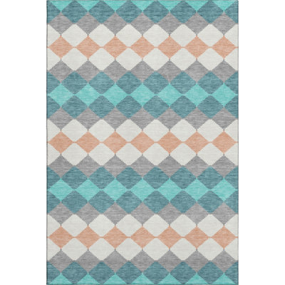 Premium Machine Washable Bunderberg AMF1007 Geometric Rug