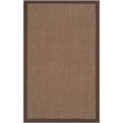 Brown Hand-Woven Jute Rug