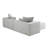 4-Piece Upholstered Light Gray Corduroy Modular Sectional Sofa with Movable Ottoman – Fully Compressed, No Assembly Required-1698555119