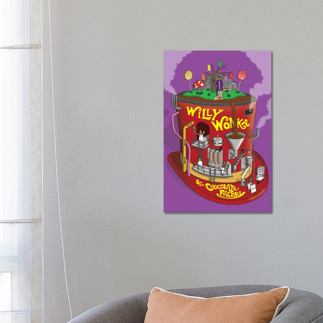 Leinwandbild - Grafikdruck „Willy Wonka” von Chris Richmond