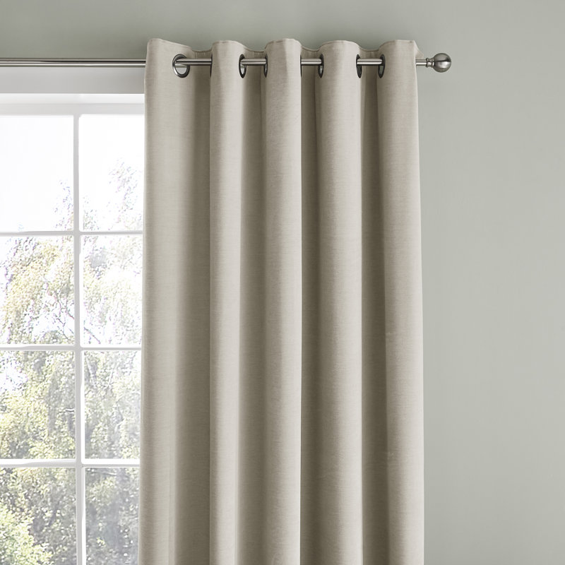 Abbott Semi Sheer Curtain Pair, 163 W x 229 D cm, Ivory