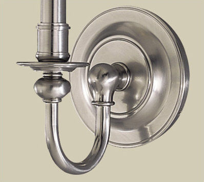 Newport 1 - Light Armed Sconce, Satin Nickel