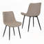 Ensemble de 4 chaises de salle à manger rembourrées modernes avec dossier rembourré et pieds en métal