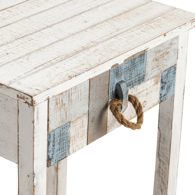 Harrel Solid Wood End Table with Storage