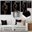 Haltérophile femme Gym Portrait I - décoration murale en métal haltérophile-1305820326