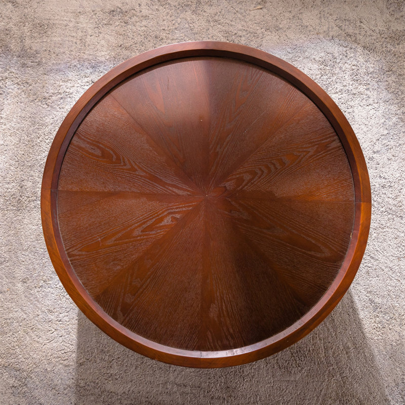 Table basse ronde avec plateau de rangement dissimulé amovible (table incluse seulement)