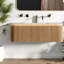 Meuble-lavabo beige élégant, armoires et lavabo en bois 48 po Elegant Modern