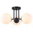 Celestyna Modern Matte Black Semi-Flush Led Globe Ceiling Light - 3 Light-1113674939