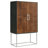  Jesaiah 2-door Home Bar Cabinet Wine Storage Walnut and Black