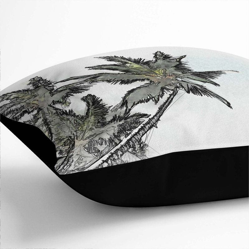Square Throw Cushion, Black, 40cm H x 40cm W x 15cm D