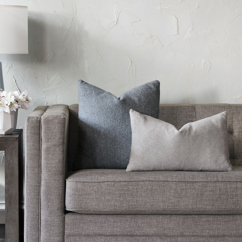 Housse et insert de coussin carré Alroy, Bleu denim