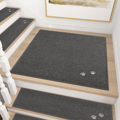 Stair Landing Rug Non-Slip 30"X30",Charcoal