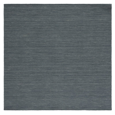 Kilim Hand Loomed Wool/Cotton Rug in Silver/Gray