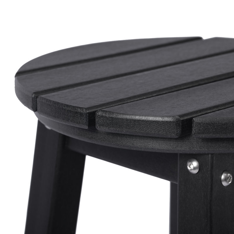 Tabouret de comptoir rond 24 po Laguna, Noir