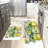 Yellow Mason Jar Lemon Kitchen Mats,2 Pack,For Kitchen & Entryway