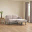 Canapé en L à 2 places avec repose-pieds, causeuse moderne en tissu de polyester, petits fauteuils confortables pour les petits espaces: salon, chambre à coucher, bureau, appartement-678970613