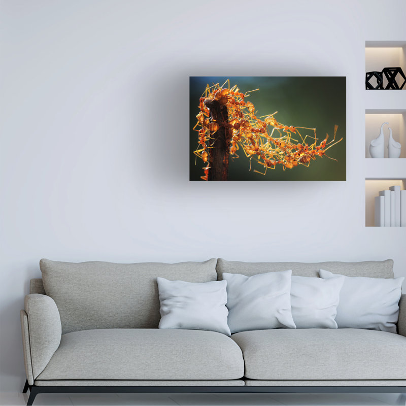 Art mural sur toile tendue - Adhi Prayoga "Coopération", décoration murale pour le salon, la chambre à coucher ou le bureau - 22 x 32