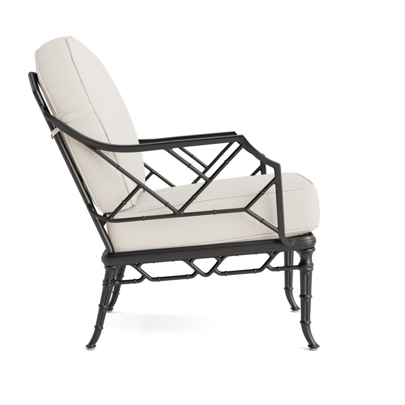 Calcutta Outdoor Lounge Chair, Fusion Natural, Textured Pewter