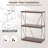 17 Stories 2 Pcs 3-tier Multipurpose Display Rack Storage Shelving Unit With Metal Frame Walnut