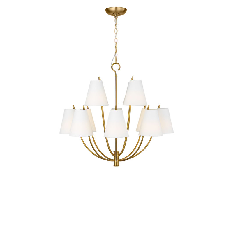 Marina Chandelier, Burnished Brass, 116.63" H x 30" W  x 30" D