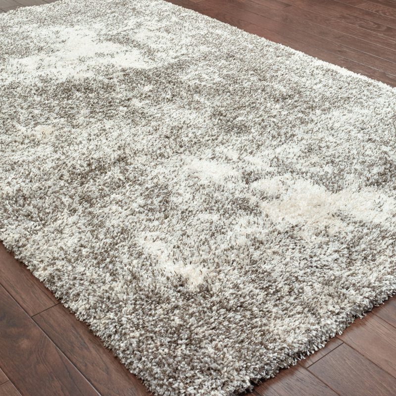 Tapis gris / ivoire Angiens, Rectangle 1 pi 10 po x 3 pi 3 po