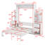 Grand lit escamotable grand format avec 4 tiroirs et cadre de lit mural vertical pliable avec lit plateforme-1227194394