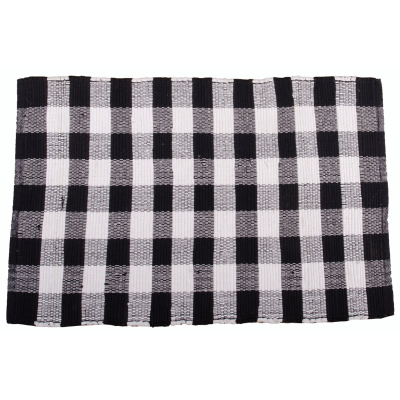 Tapis d'entrée 13 po x 13 po Kailianna, Noir
