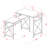 Pierson L-Shaped Metal Base Writing Desk with Power Outlet
