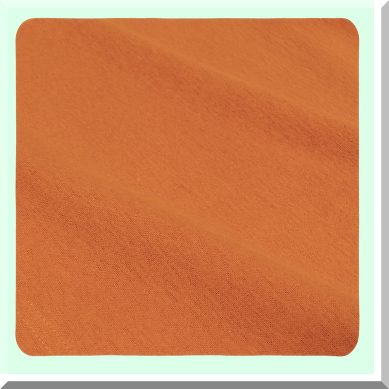 Breathable Flannel Cotton Bed Sheet Set - Modern Solid Clic - Split Pumpkin - Twin Sizes - Includes Flat Sheet, Fitted Sheet, 2 Pillowcases