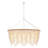 5 - Light Dimmable Tiered Wood Bead Chandelier
