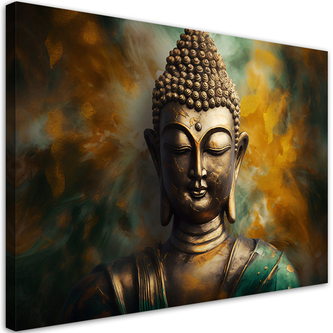 Leinwandbild, Buddha-Statue Abstrakt