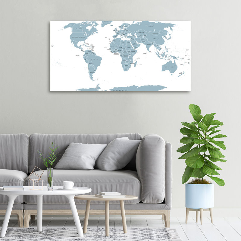Political Map - Wrapped Canvas Print