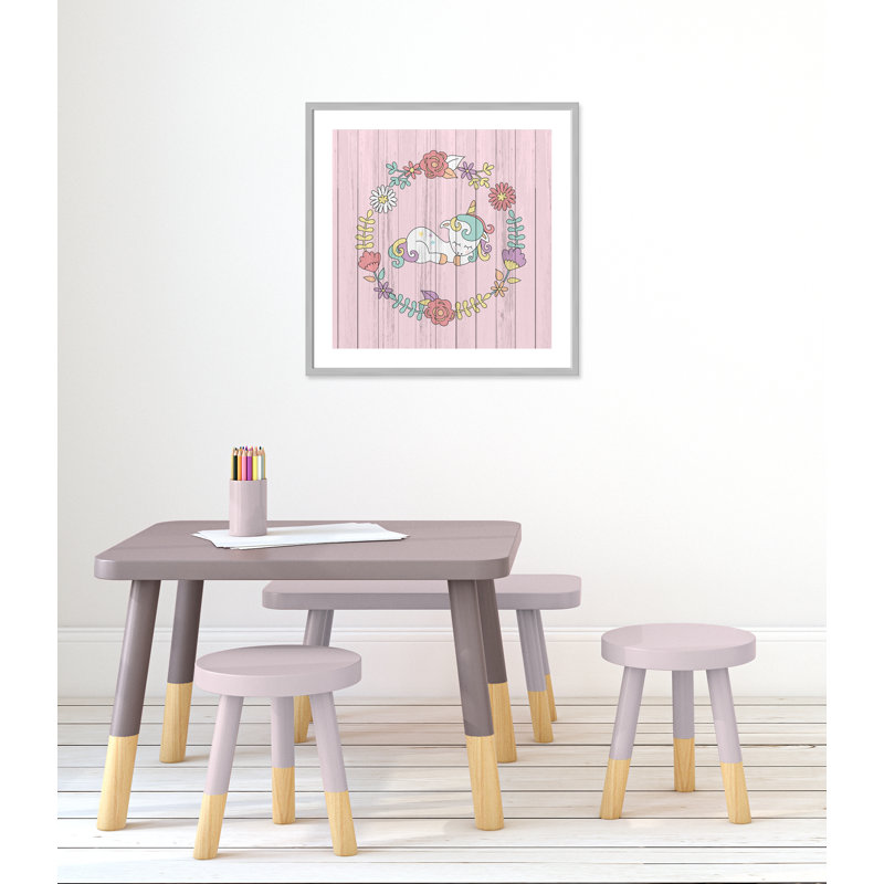 Décoration murale pour enfants, H 27,5 po x l 27,5 po x P 1,19 po, Encadré de boîte argent