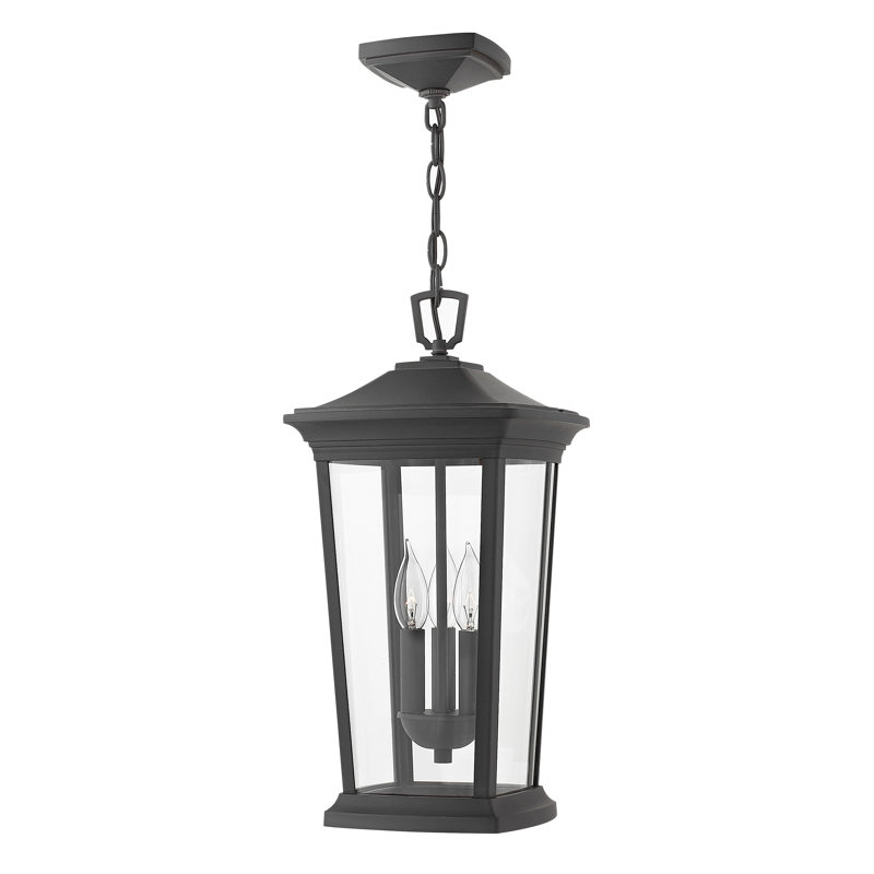 Luminaire suspendu géométrique à 3 lumières Bromley, Noir musée