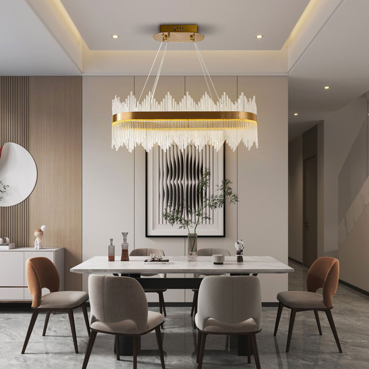 Dimmable LED Drum Chandelier
