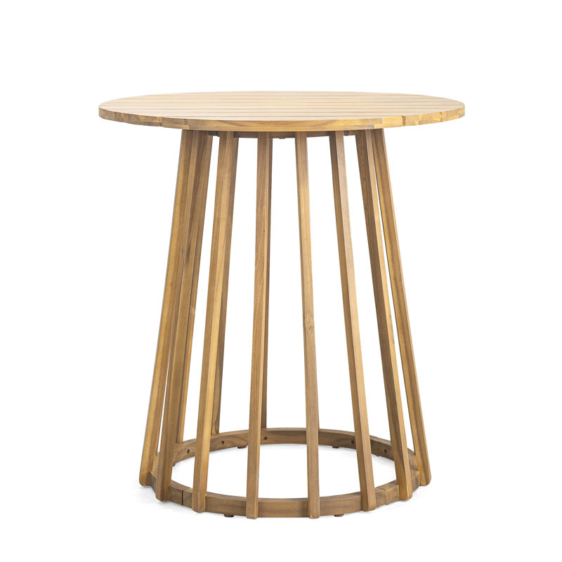 Table de bistro ronde en bois, finition, 28,26 de large, résistante aux intempéries, table décorative avec style