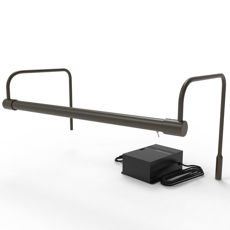 Luminaire de galerie Tru-Slim avec prise et télécommande, H 9 po x l 21 po x P 9 po, Bronze acajou, H 9 po x l 16 po x P 9 po