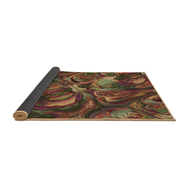 Foshee Performance Wool Abstract Indoor Rug, Round 3'