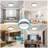 2 Pack 13 Inch LED Flush Mount Ceiling Light with 2 Black Frame, 3000K/4000K/5000K Adjustable, Dimmable, 24W, Modern LED Ceiling Light Fixture, for Bedroom, Basement, Hallway, ETL Listed