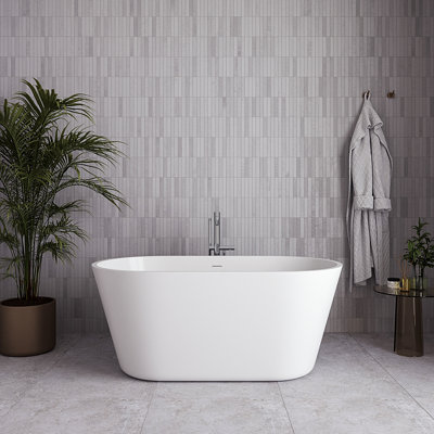 Baignoire autoportante 54 "avec drain interne Streamline