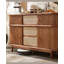 Buffet en bois massif et rotin de style Wabi-sabi-1490872532