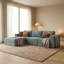 Modular 7-in-1 Cloud Sofa Bed - 255cm Chenille L-Shaped Sectional with 3 Pillows - Teal 
