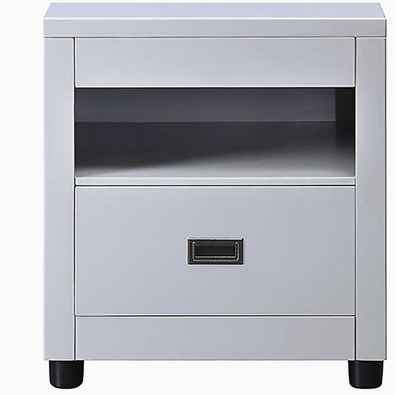 Dove Grey Storage End Table