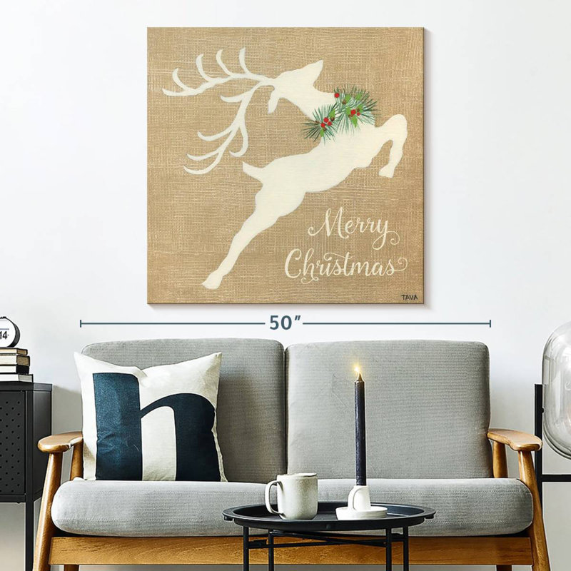 Lelend Merry Christmas Reindeer, 33" H x 33" W