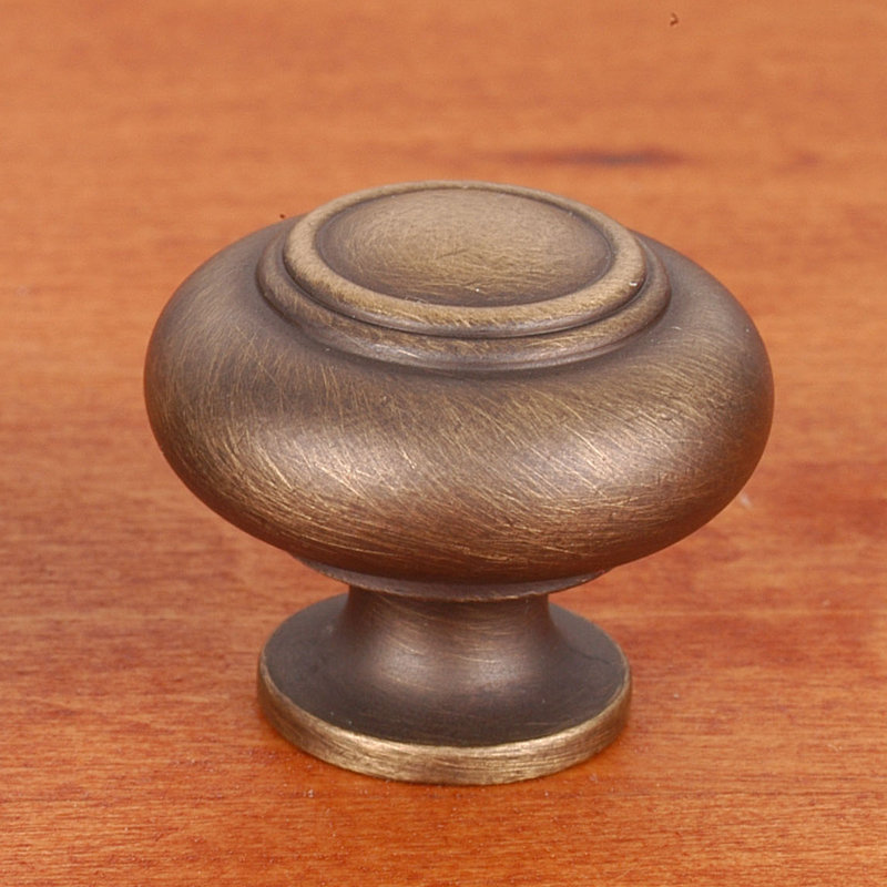 Poignée champignon Ringed CK Series, Antique English, Diamètre du bouton 1,25 po