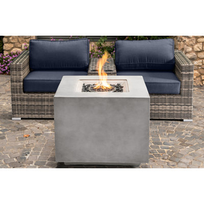 Darrione Fully Assembled 2 Person Seating Group With Firepit And Sunbrella Cushions