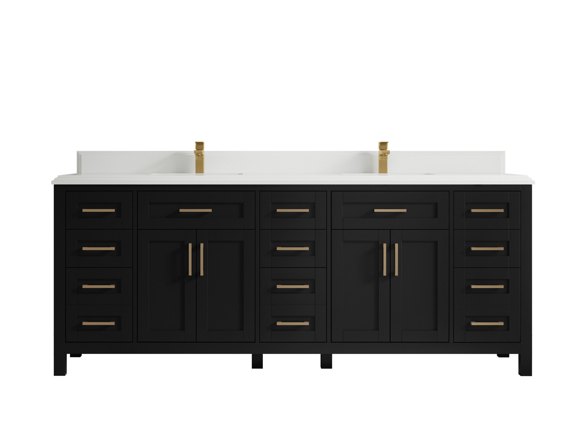 Willow Collections 84'' Double Bathroom Vanity with Quartz Top Wayfair