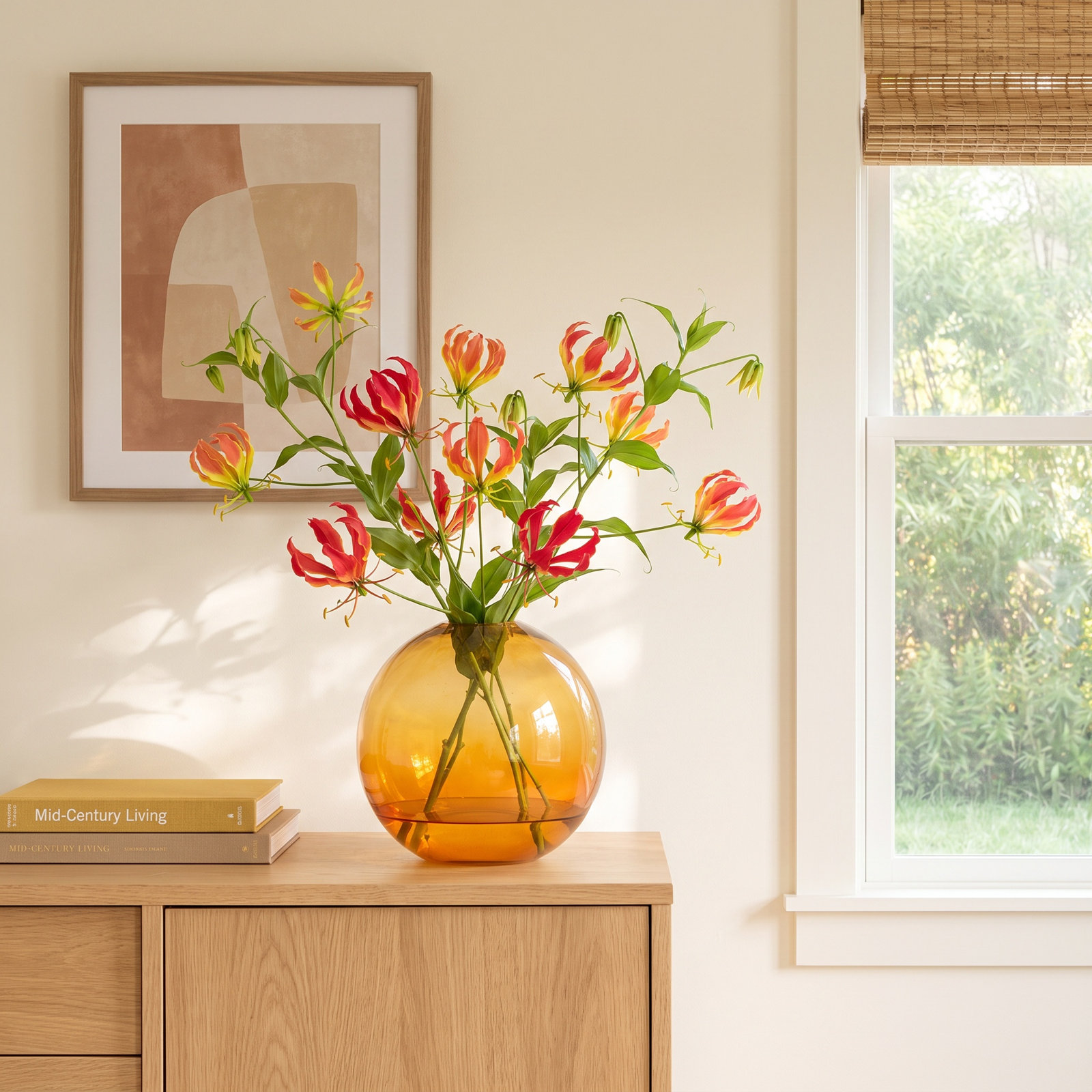 Joah 9.5'' Handmade Glass Table Vase, 9.5'' H x 10'' W x 10'' D