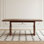 Modern Nut-Brown Rectangular Solid Wood Dining Table