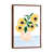 Classic Brown Wood Floater Framed